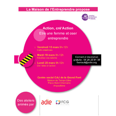 Ateliers de sensibilisation à l'entrepreneuriat à Angoulême