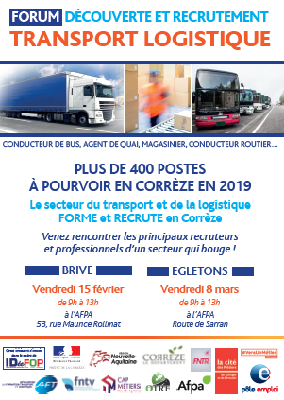 Forum découverte et recrutement Transport Logistique en Corrèze